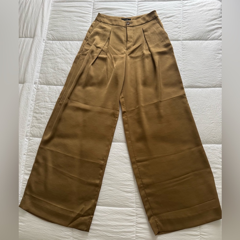 NWOT Banana Republic Tan Wide Leg Pants High-Waisted - Picture 7 of 7